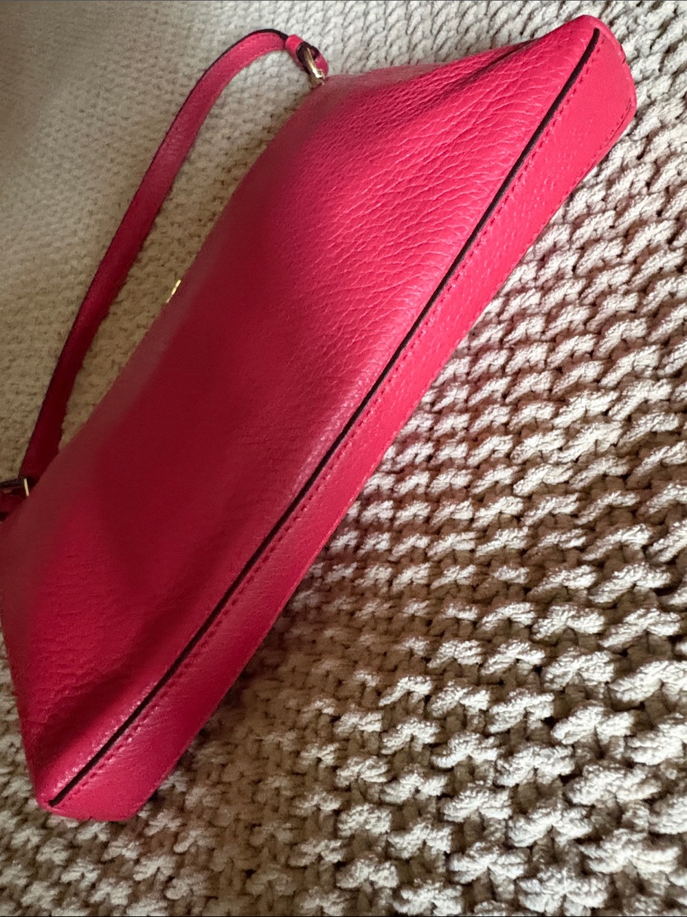 COACH Red Pebbled Leather Clutch Wristlet EUC - Picture 5 of 9